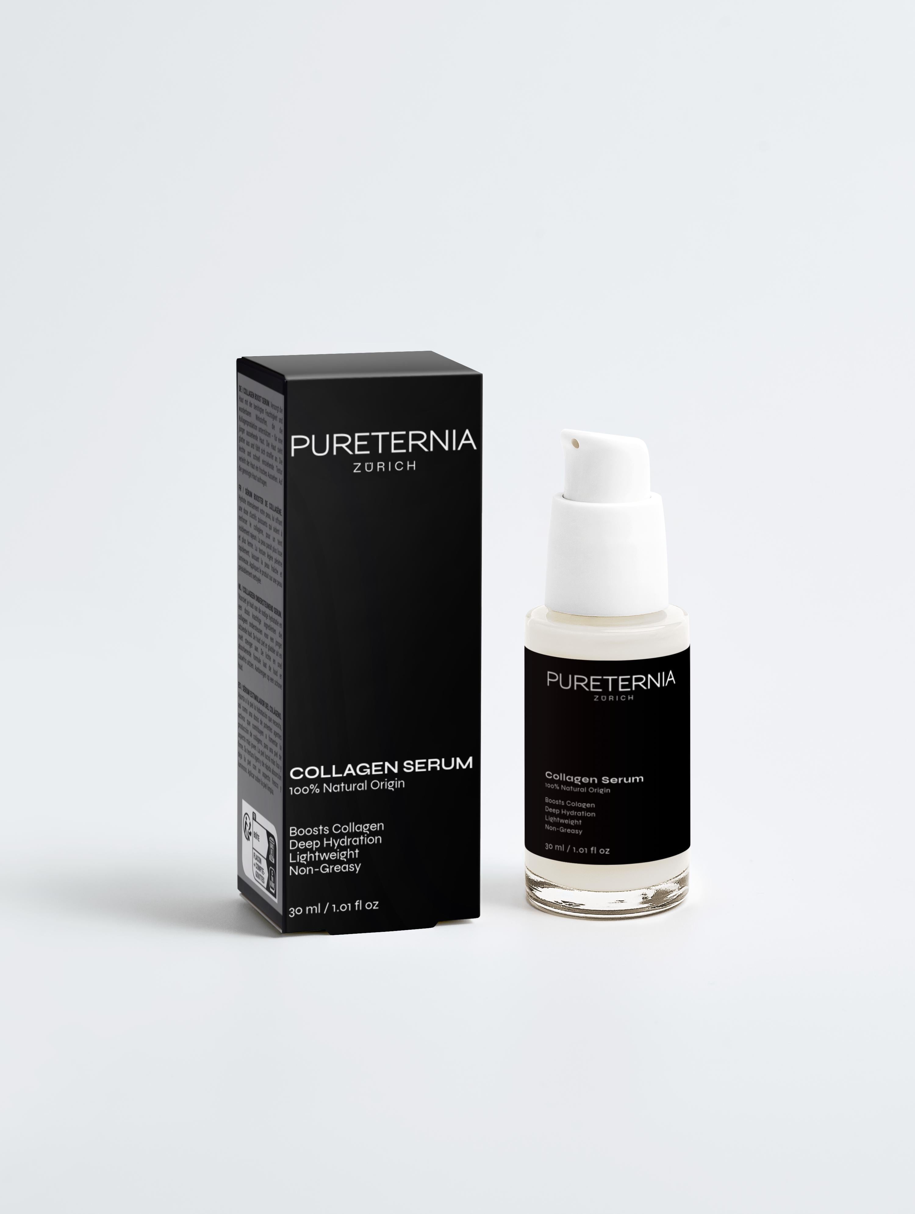 Natural Collagen Boost Serum | ECOCERT Certified | PURETERNIA