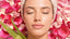 Woman with radiant skin and natural ingredients.
